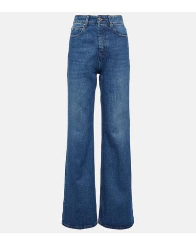 Ami Paris High-Rise Straight Jeans - Blau