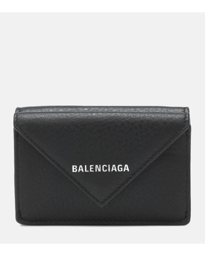 Balenciaga Embossed Leather Wallet - Black