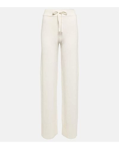 Valentino Pantalones deportivos de cachemir - Blanco