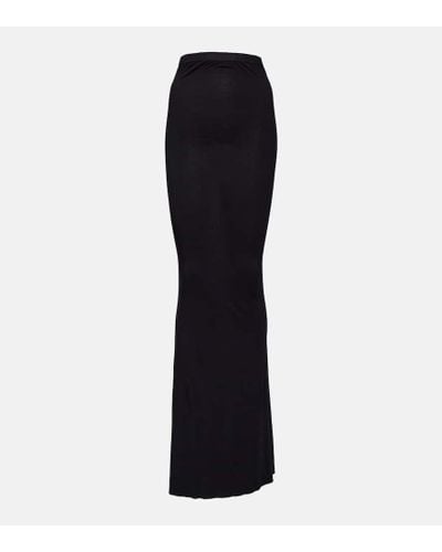 Rick Owens Lilies Slip Jersey Maxi Skirt - Black