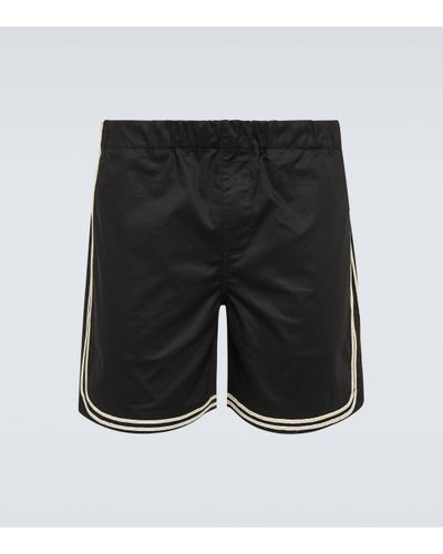 Commas Cotton Shorts - Black