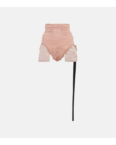 Rick Owens Shorts en denim - Rosa