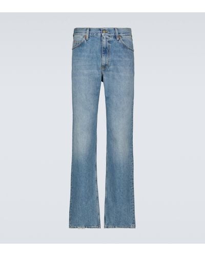 Gucci Straight-leg Horsebit-detailed Jeans - Blue