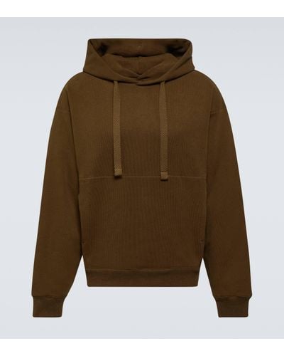 Lemaire Cotton-blend Jersey Hoodie - Green