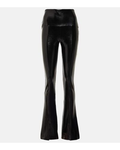 Norma Kamali Spat Faux Patent Leather leggings - Black