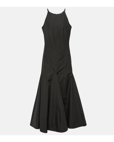 Sportmax Abito midi Cactus in popeline di cotone - Nero