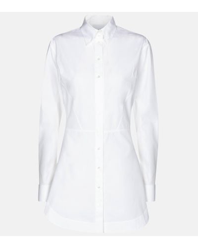 Alaïa Cotton Poplin Shirt - White