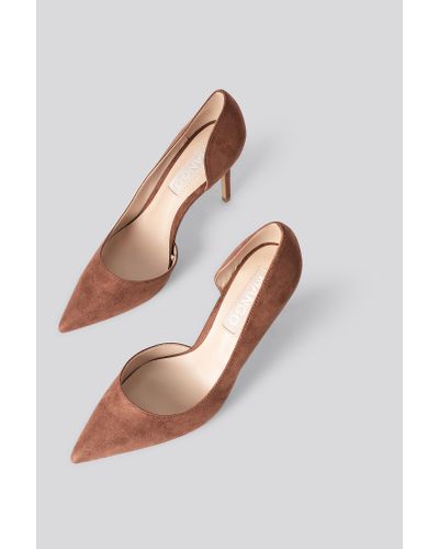 Mango Synthetic Brown Audrey Pumps - Lyst
