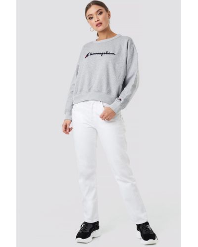 light grey champion crewneck