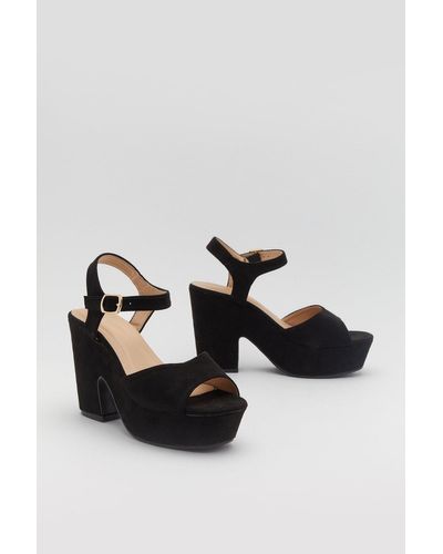 nasty gal black sandals