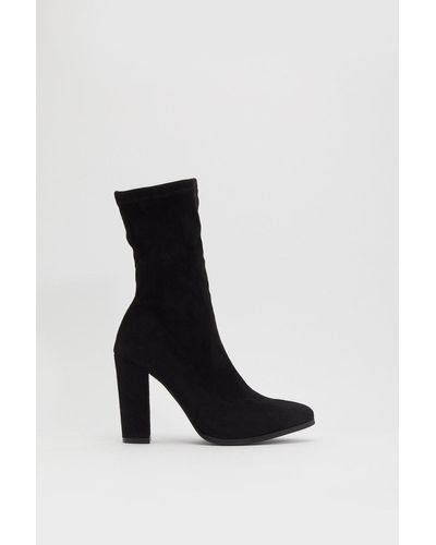 suede sock booties