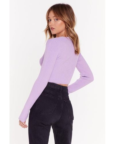 lilac cardigan cropped