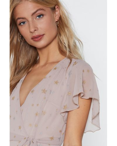 Nasty Gal Chiffon Get The Party Star Ted Wrap Dress Lyst Nasty Gal Chiffon Get The Party Star Ted Wrap Dress Lyst
