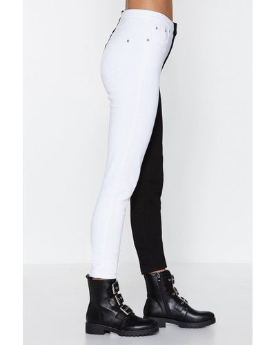 Nasty Gal Denim "you Don't Know The Half Of It Skinny Jeans" in Black - Lyst
