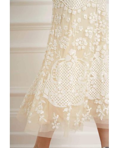needle and thread honesty flower gown