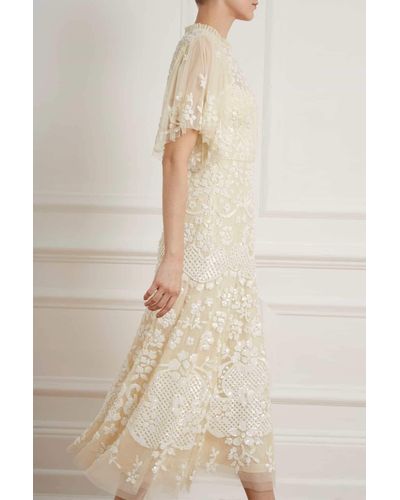 needle and thread honesty flower gown