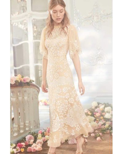 needle and thread honesty flower gown