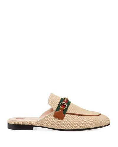 gucci princetown canvas mule