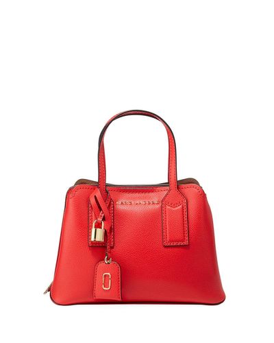 marc jacobs red leather handbag