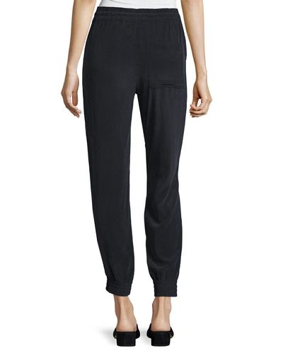 theory silk jogger pants