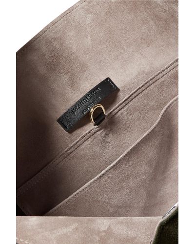 JW Anderson Pierce Hobo Suede And Leather Shoulder Bag in Army ...