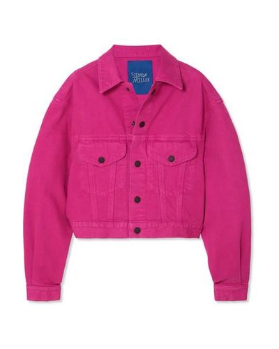 fuchsia cropped jacket