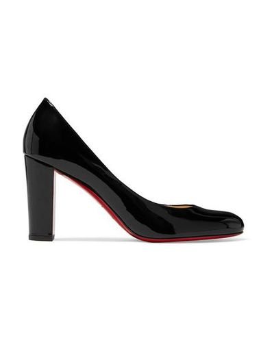 christian louboutin lady gena patent red sole pumps