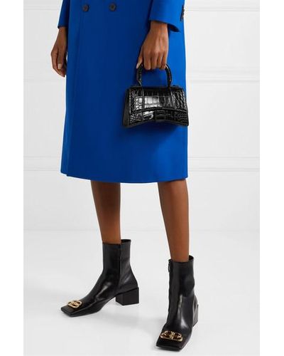 balenciaga hourglass bolsa xs black