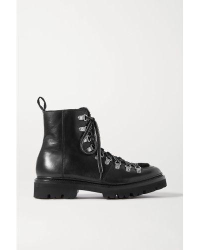 grenson nanette hiker boot with black shearling