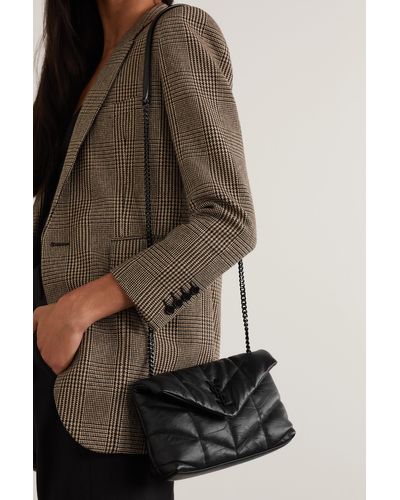 Saint Laurent Loulou Puffer Toy Quilted Leather Shoulder Bag in Black - Lyst