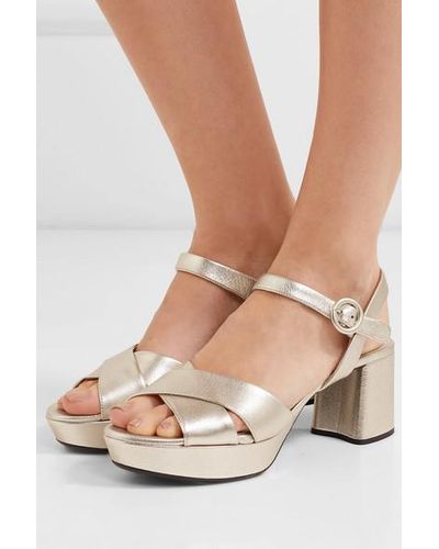 Prada Crisscross Metallic Leather 