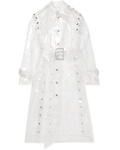 clear vinyl trench coat