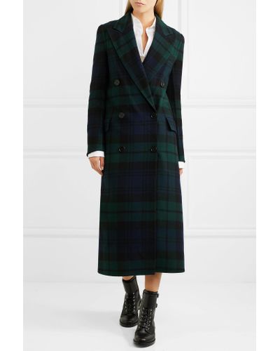 Burberry Double-breasted Tartan Wool And Cashmere-blend Coat 