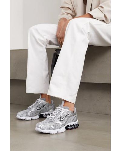 Nike Air Zoom Spiridon Cage 2 Metallic Faux Leather-trimmed Mesh Sneakers -  Lyst