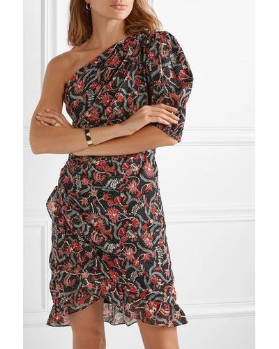 isabel marant etoile one shoulder dress