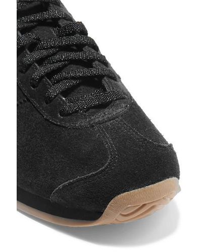 Khaite Denim + Adidas Originals Suede Sneakers in Black - Lyst