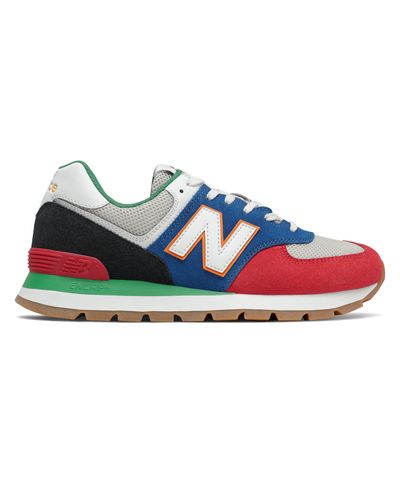 New Balance 574 Rugged in Blue/Red (Blue) for Men - Lyst