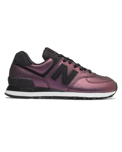 New Balance Leather 574 Sheen Pack in Black - Lyst New Balance Leather 574 Sheen Pack in Black - Lyst