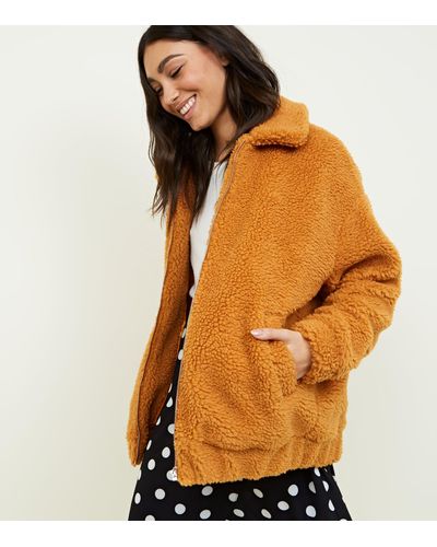 mustard teddy jacket