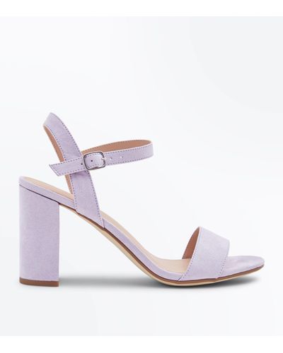lilac heeled sandals