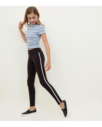 new look stripe leggings