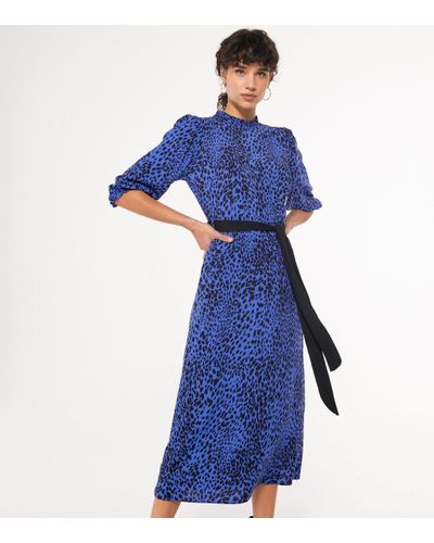 one piece dress in blue colour