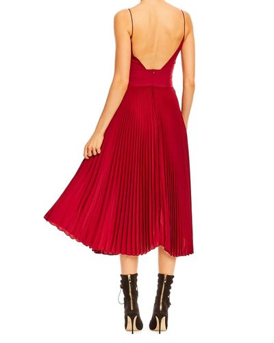 nicole miller pleated sweetheart dress