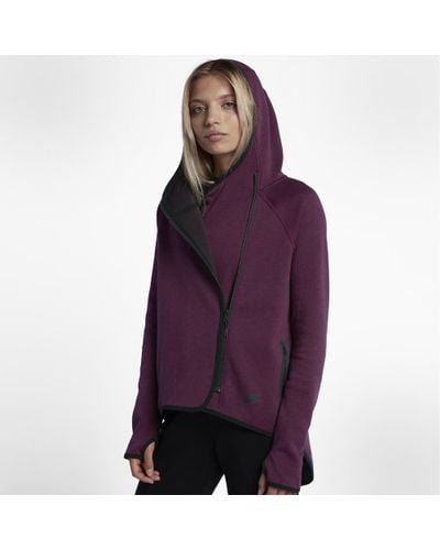 Schaap Ideaal Lao Nike Sportswear Tech Fleece Women's Cape in Bordeaux/Heather/Black (Purple)  - Lyst