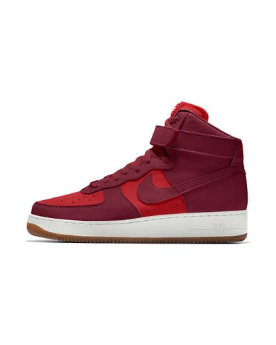 nike air force 1 high id red