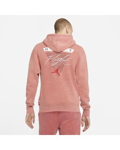 jordan flight fleece hoodie red
