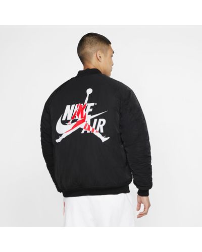 Nike Satin Jordan Wings Ma 1 Jacket In Black For Men Lyst Nike Satin Jordan Wings Ma 1 Jacket In Black For Men Lyst