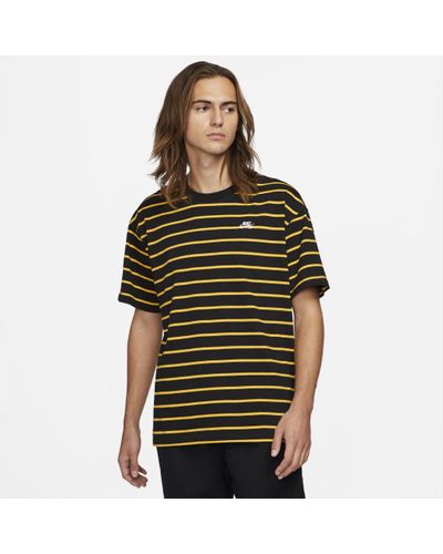 Nike Sb Striped Skate T-shirt in Black,University Gold (Black) for Men |  Lyst
