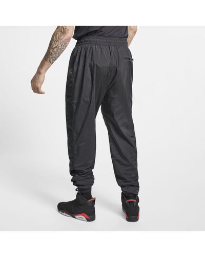 Nike Satin Jordan Flight Warm-up Pants in Black for Men - Lyst