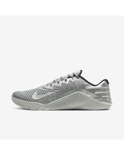 nike metcon 6 black metallic silver